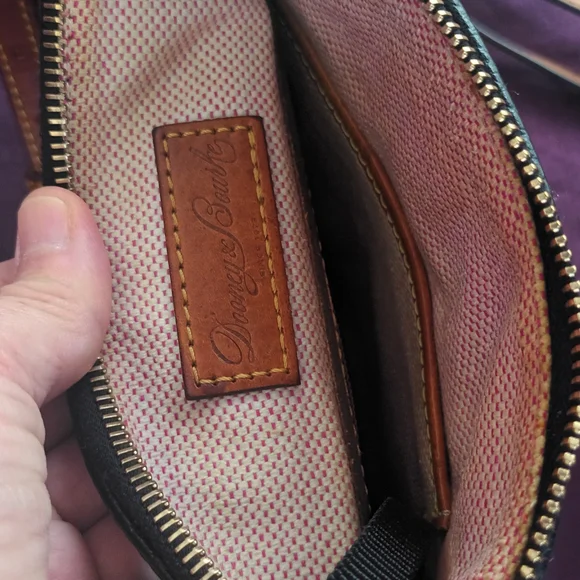 Dooney & Bourke Black Crossbody Bag with Tan Accents - Picture 7 of 14